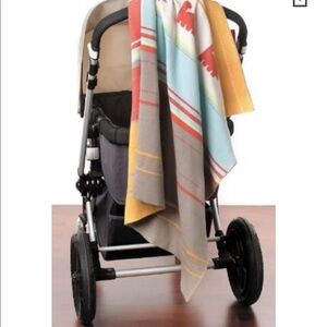 Weegoamigo Dino convoy cotton stroller blanket